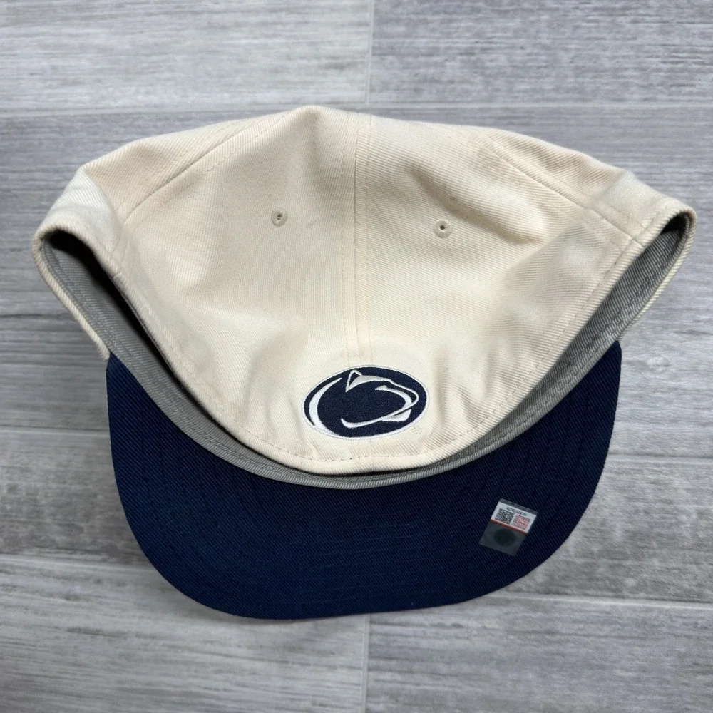 Men's Nike Dri-Fit Penn State Nittany Lions Cream Fitted Hat Men's 8 Embroidered